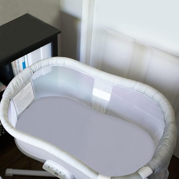 White and Gray 2ct Fitted Bassinet Sheets - Picture 8 of 10